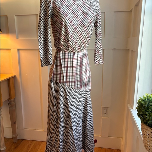 Zara Checkered Midi Dress in Red and Black Size XS - Picture 2 of 9